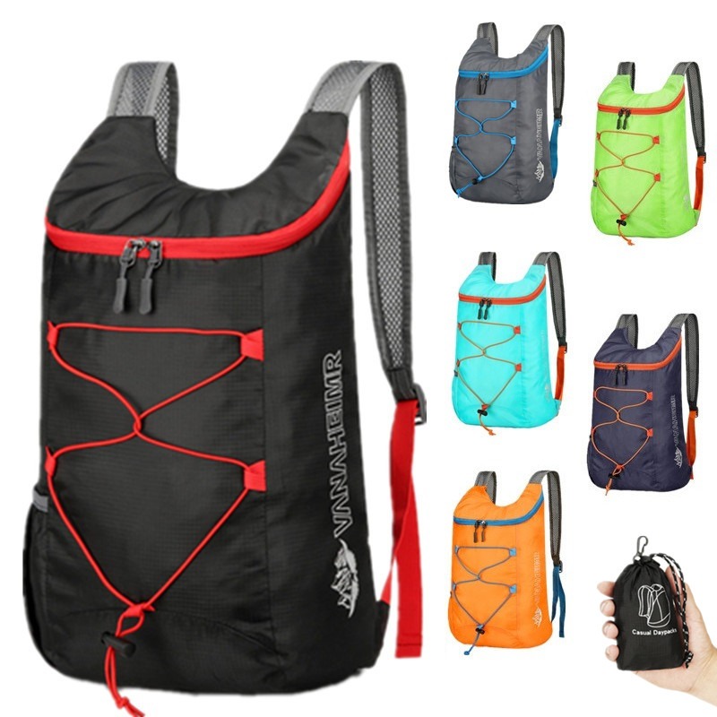Hiking Backpack Waterproof - Multifunctionele opvouwbare rugzak voor buiten, lichtgewicht,